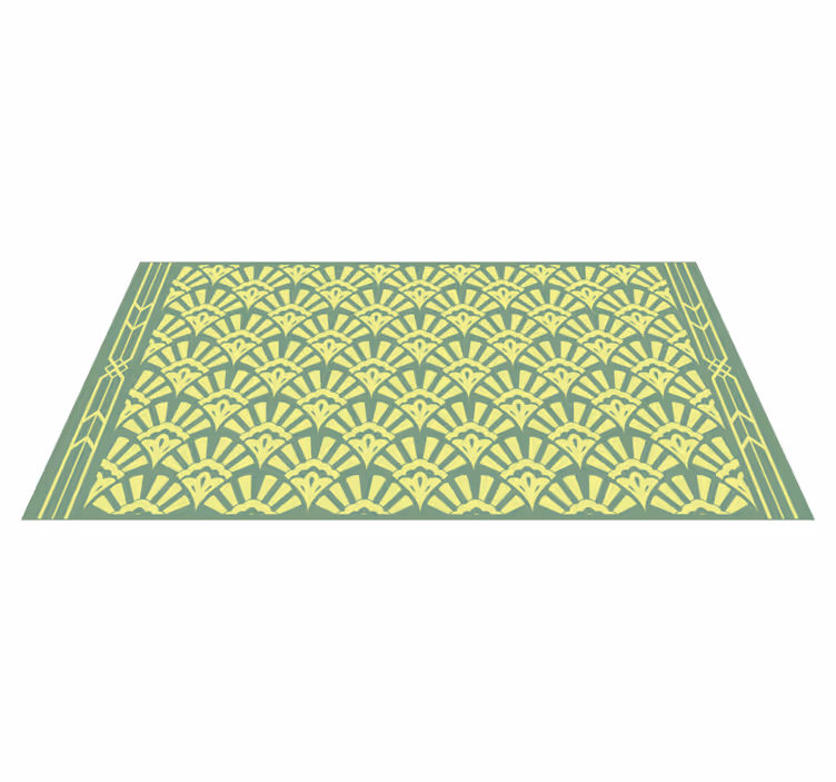 Sunburst floral tile vinyl carpet - TenStickers