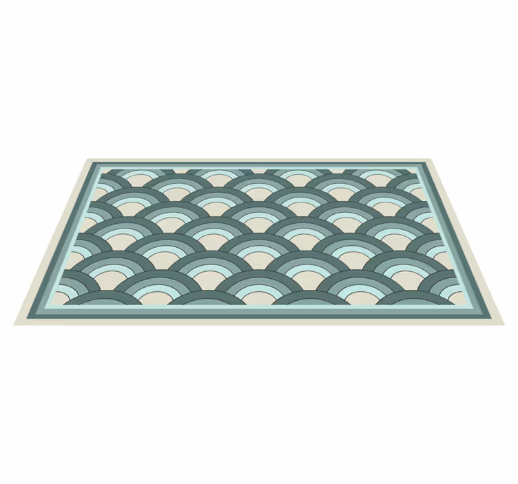 Stylish Geometric Waves mosaic vinyl carpet - TenStickers