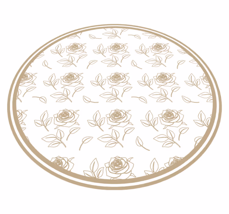 Rose Flower Composition floral vinyl carpet - TenStickers