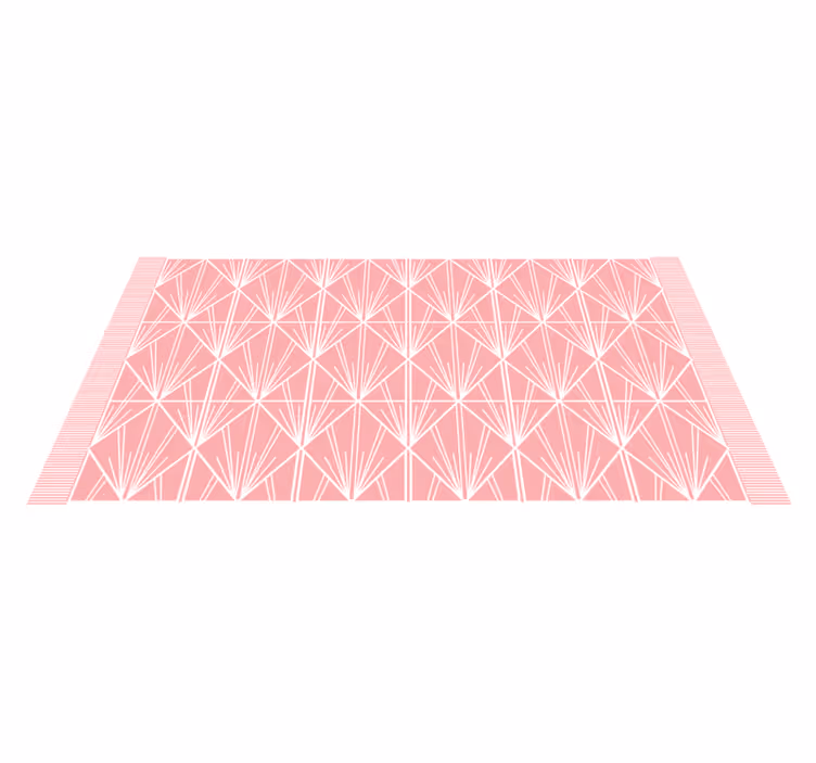 Pink Geometric Scheme tile vinyl carpet - TenStickers