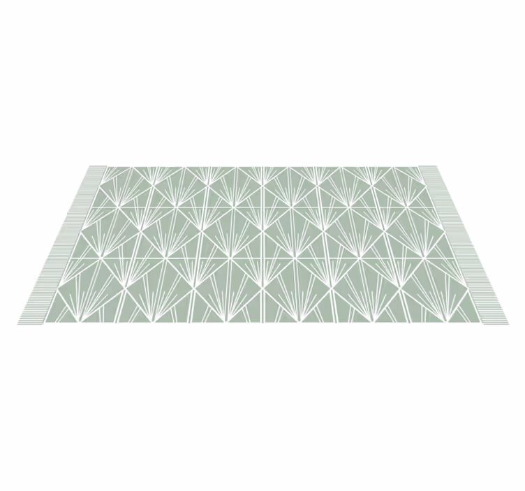 Geometric Leaf Concept tile vinyl carpet - TenStickers