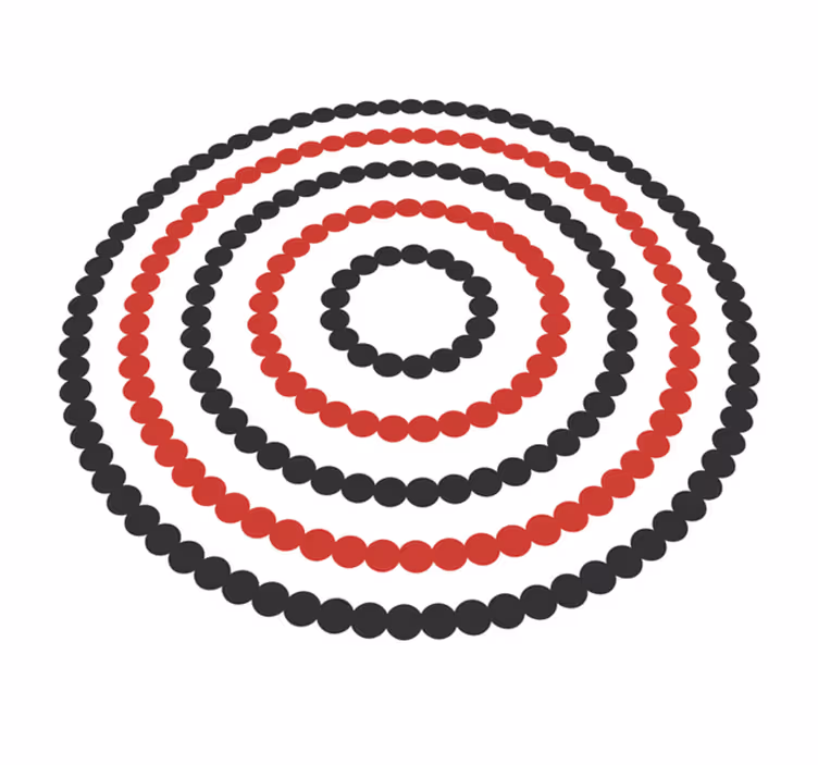 Spiral Dot Pattern geometric vinyl carpet - TenStickers
