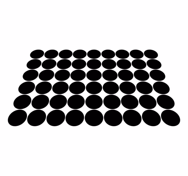 Monochrome Circle Pattern geometric vinyl carpet - TenStickers