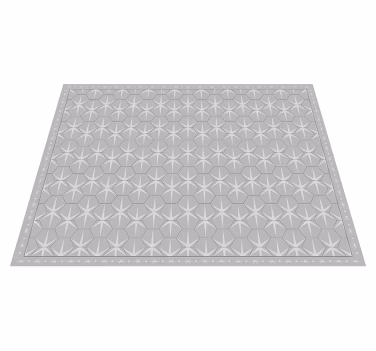 Hexagonal star pattern grey vinyl carpet - TenStickers