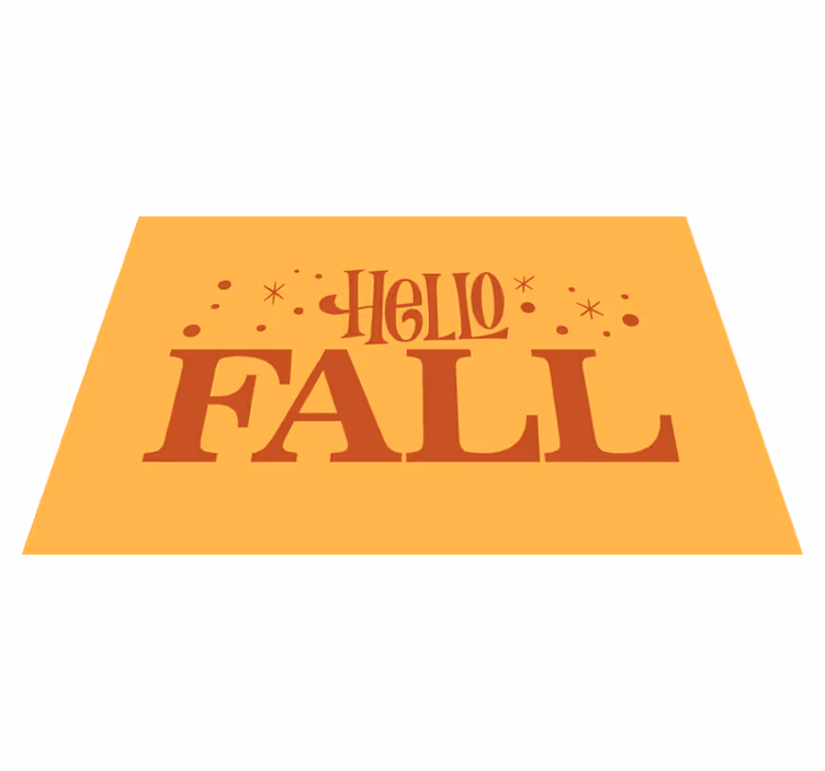 Welcome Autumn Vibes custom vinyl carpet - TenStickers