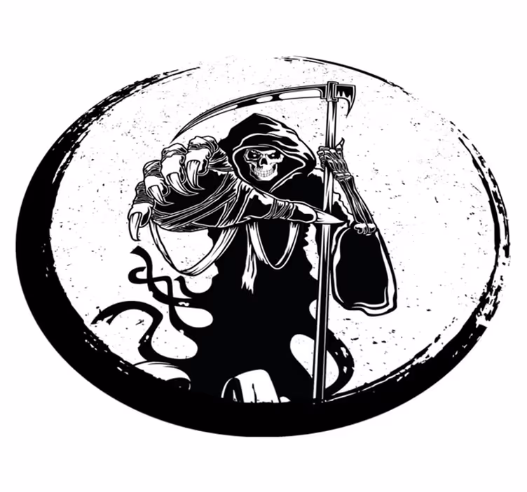 Grim Reaper Motif halloween vinyl carpet - TenStickers
