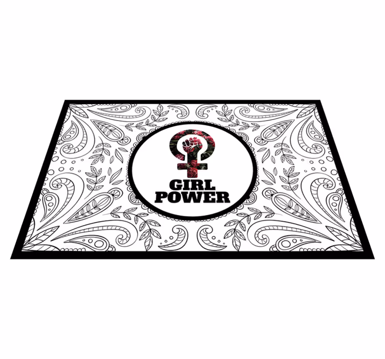 Girl Power Statement custom vinyl carpet - TenStickers