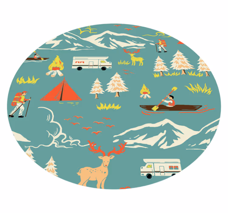 Outdoor Adventure nature vinyl carpet - TenStickers