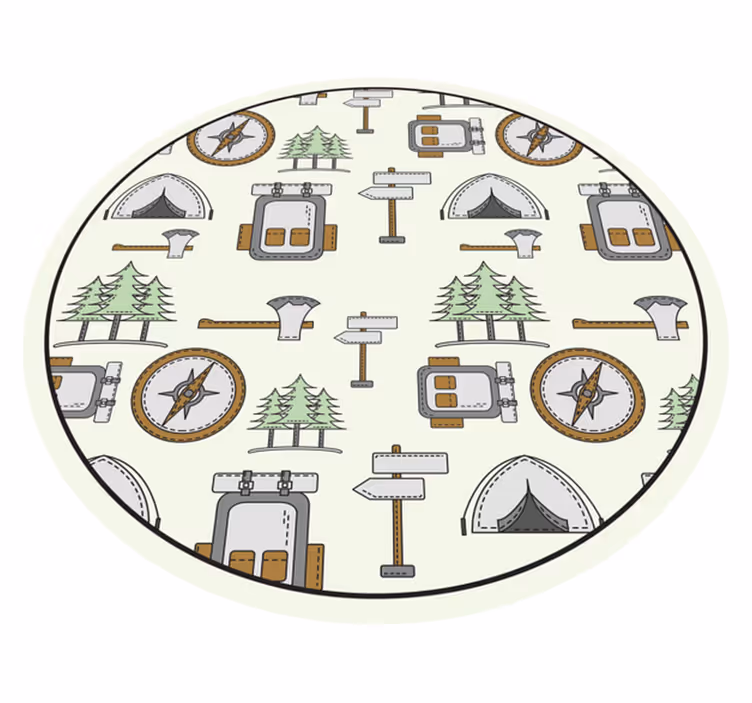 Camping Expedition Idea road vinyl carpet - TenStickers