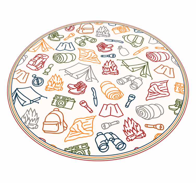 Adventure gear icons kids vinyl carpet - TenStickers