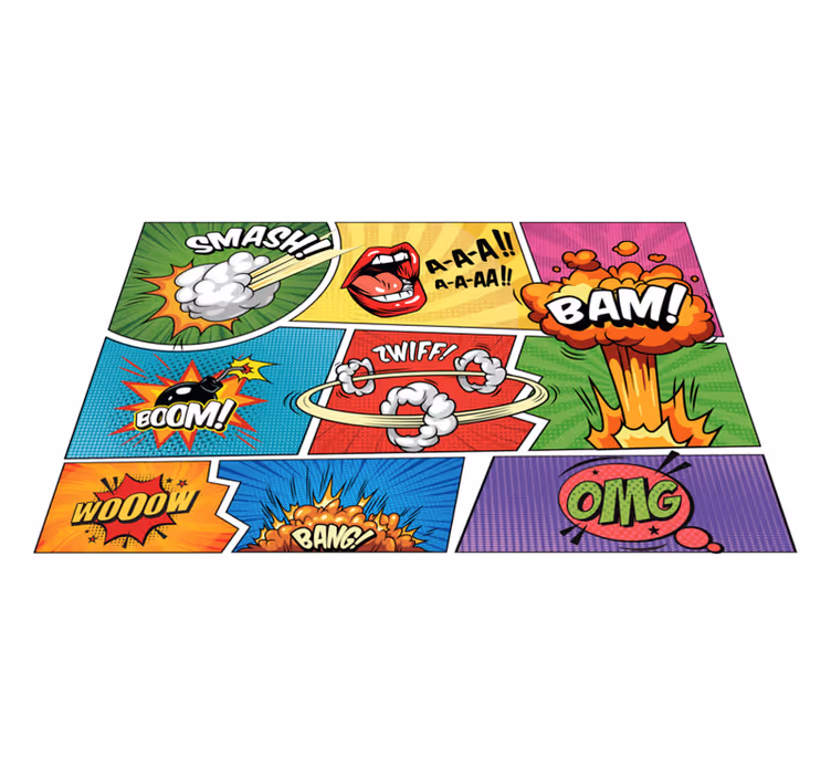 Comic Book Action teen vinyl carpet - TenStickers