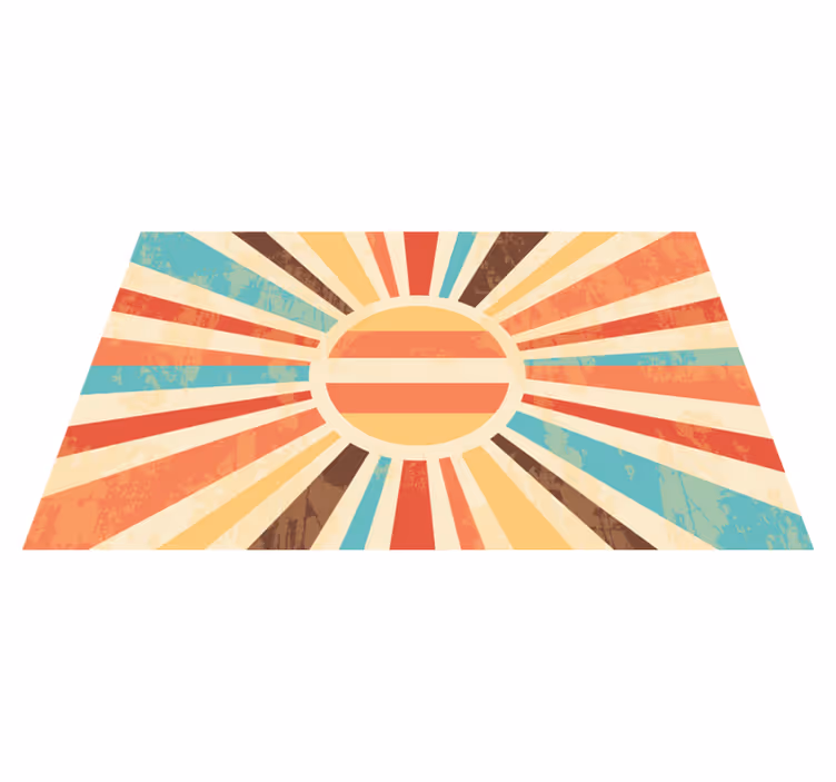 Sunrise Color Burst vintage vinyl carpet - TenStickers