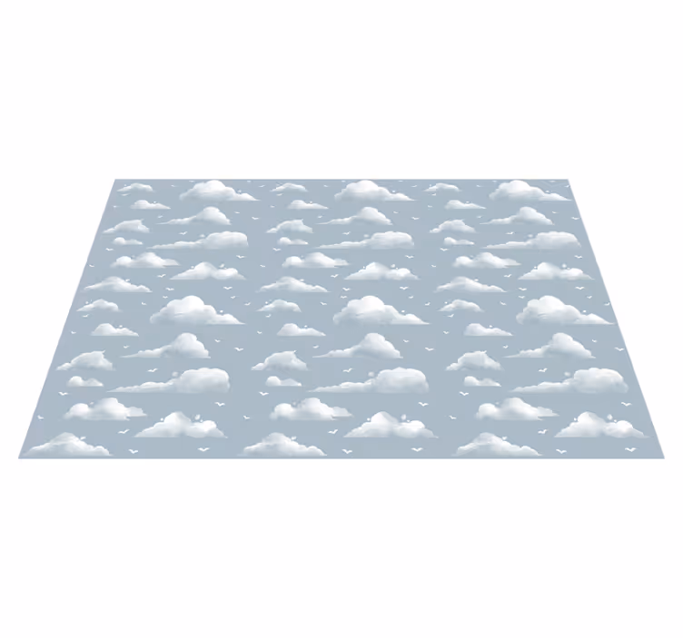 Cloudy Sky Pattern nursery vinyl carpet - TenStickers
