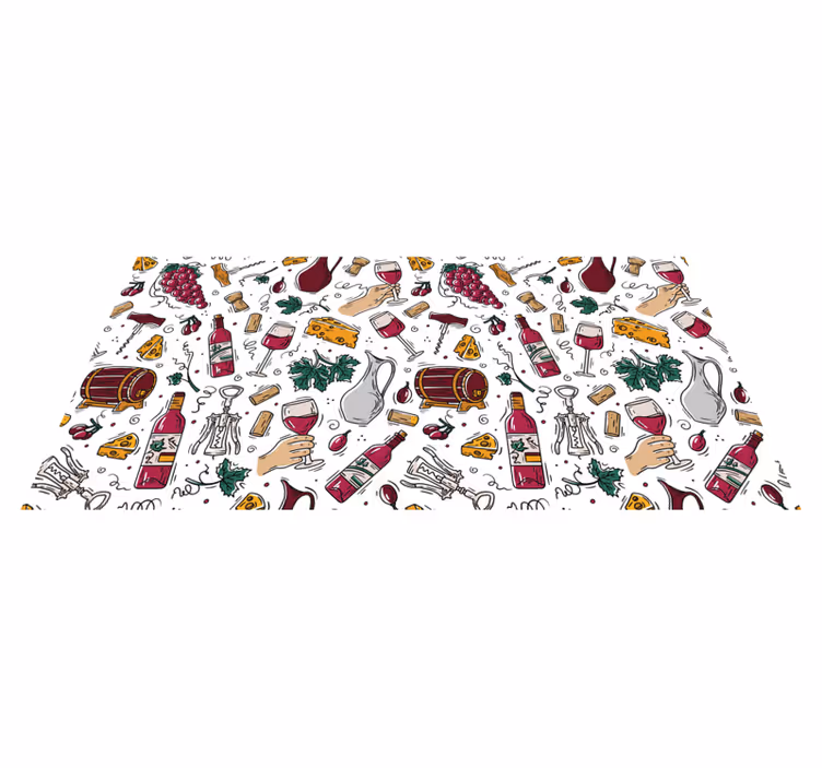 Wine Tasting Essentials event vinyl carpet - TenStickers