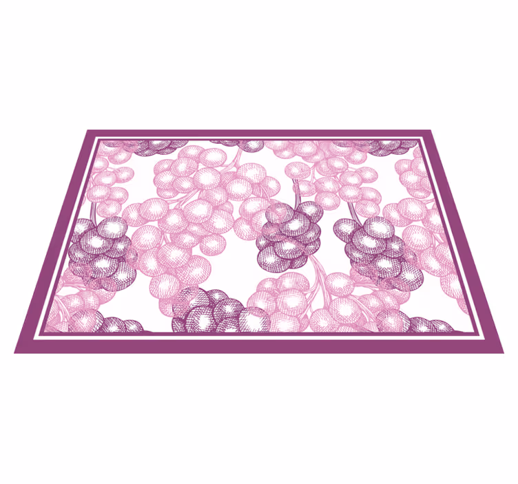Purple grapes design floral vinyl carpet - TenStickers