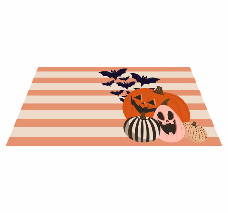 Pumpkin Trio halloween vinyl carpet - TenStickers