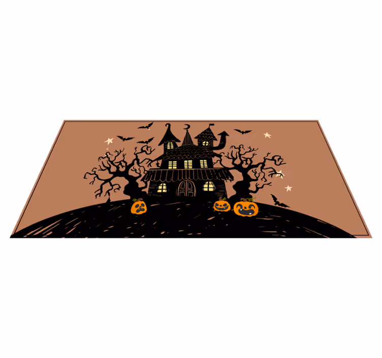 Haunted House Scene halloween vinyl carpet - TenStickers