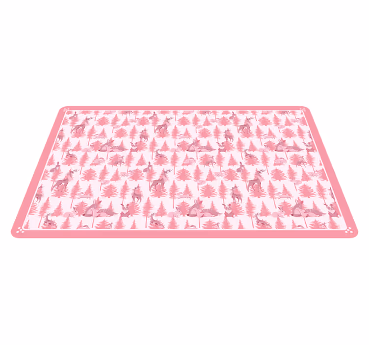 Playful Woodland Scene nursery vinyl carpet - TenStickers
