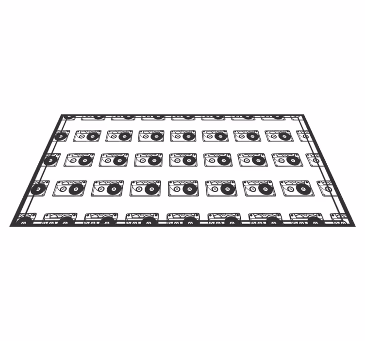Retro Audio Theme kids vinyl carpet - TenStickers