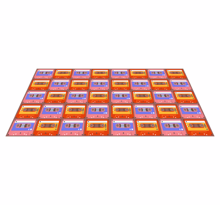 Retro cassette tapes vintage vinyl carpet - TenStickers