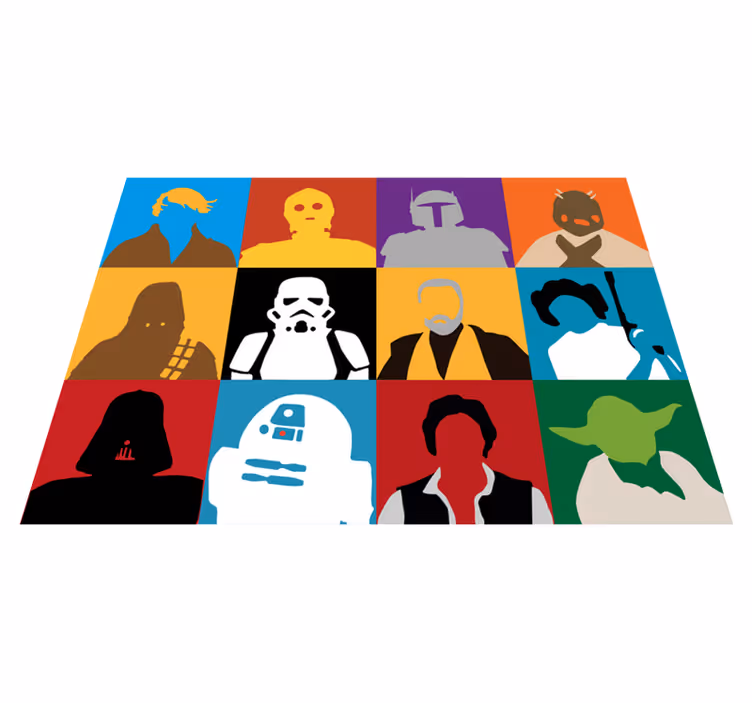 Iconic Character Silhouettes kids vinyl carpet - TenStickers