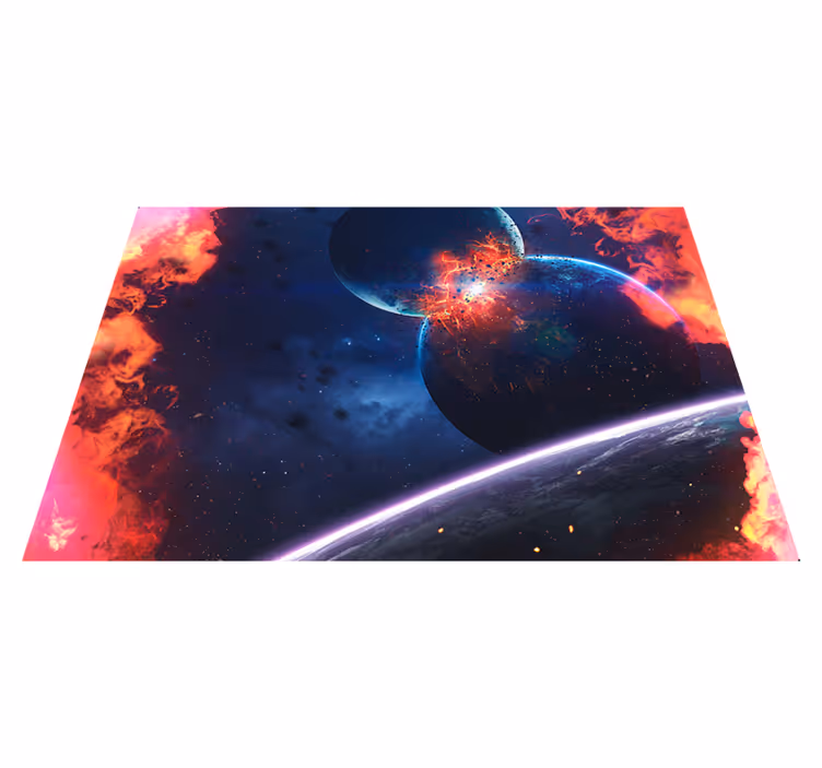 Cosmic galaxy adventure star vinyl carpet - TenStickers