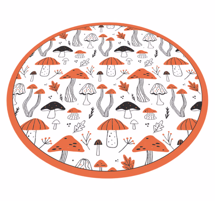 Nature vinyl carpet mushroom fantasy world - TenStickers