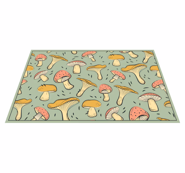 Whimsical Mushroom Patterns nature vinyl carpet - TenStickers