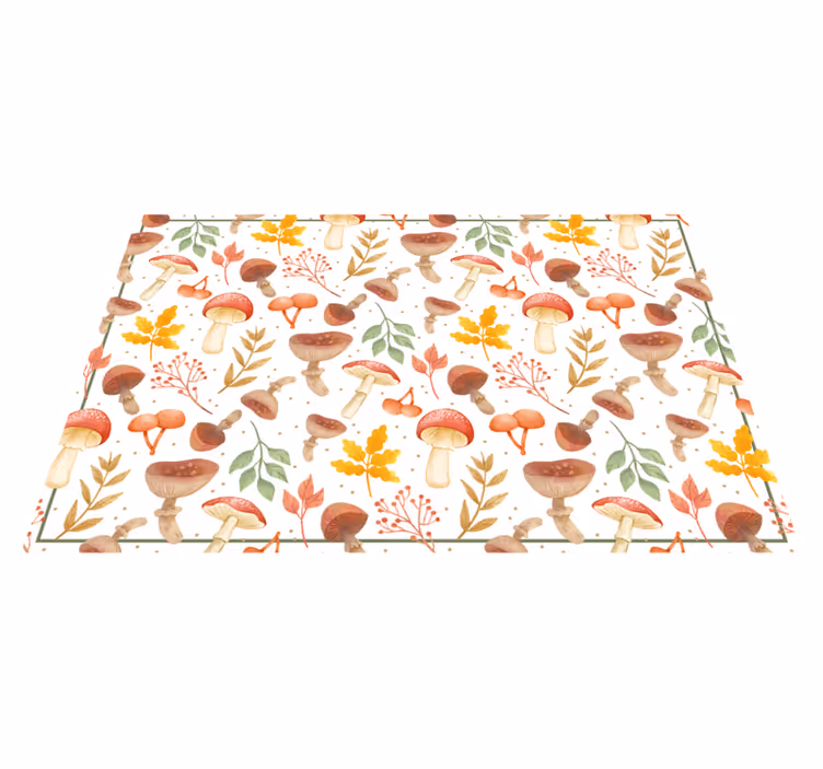 Colorful Mushroom Elements nature vinyl carpet - TenStickers