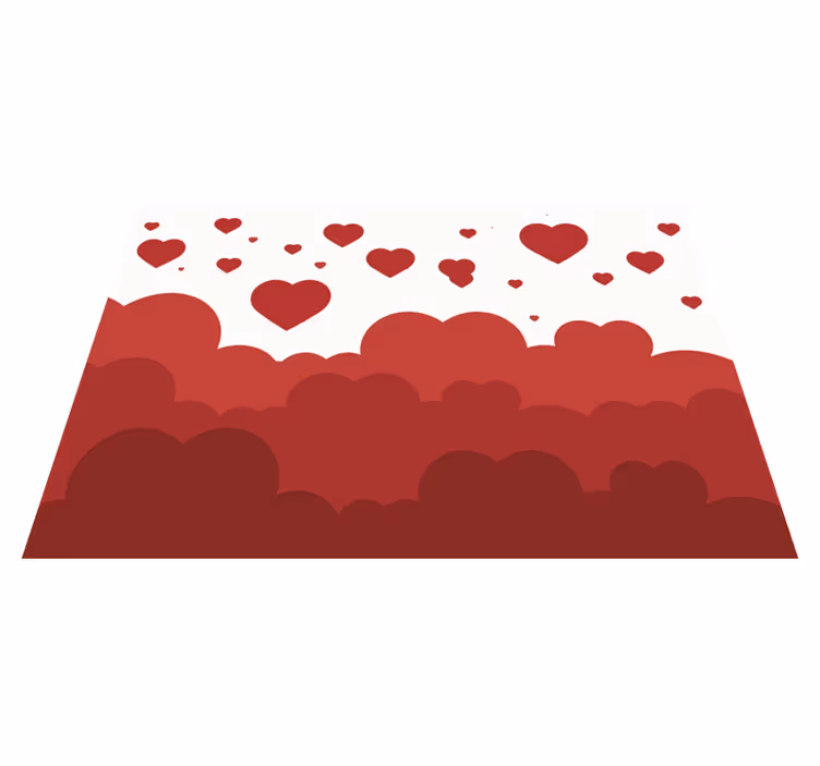 Hearts pattern bedroom vinyl carpet - TenStickers