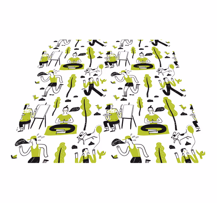 Playful Urban Scenes texture vinyl carpet - TenStickers