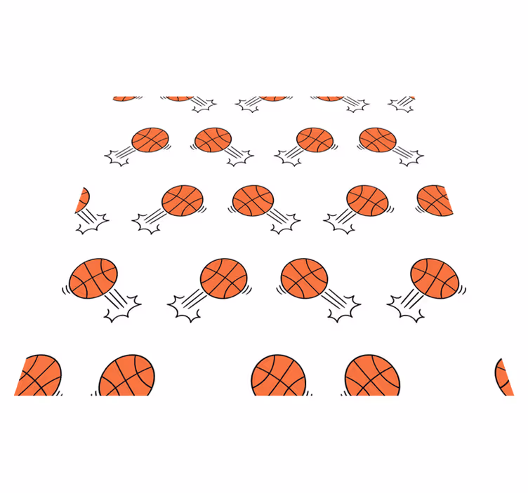 Basketball Motion Pattern kids vinyl carpet - TenStickers