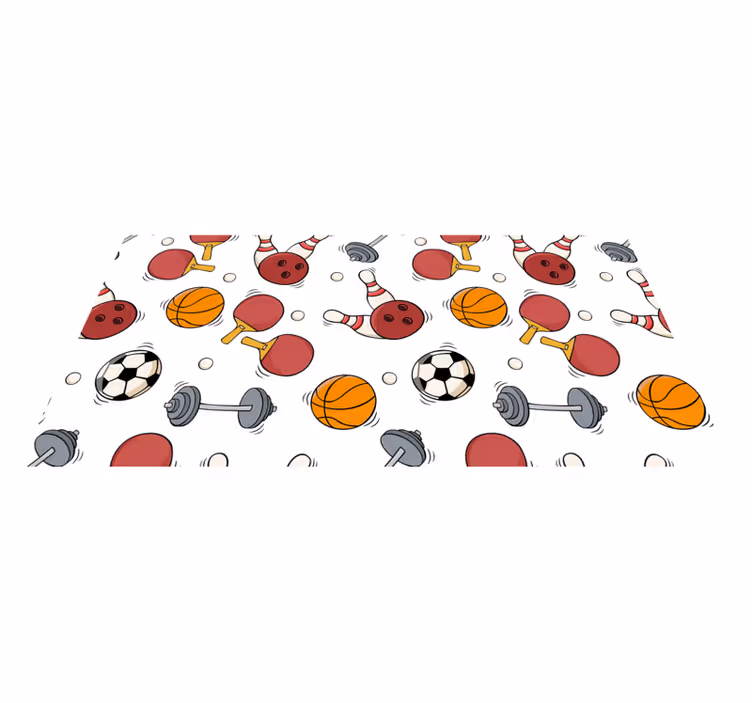 Sports Fun Elements teen vinyl carpet - TenStickers