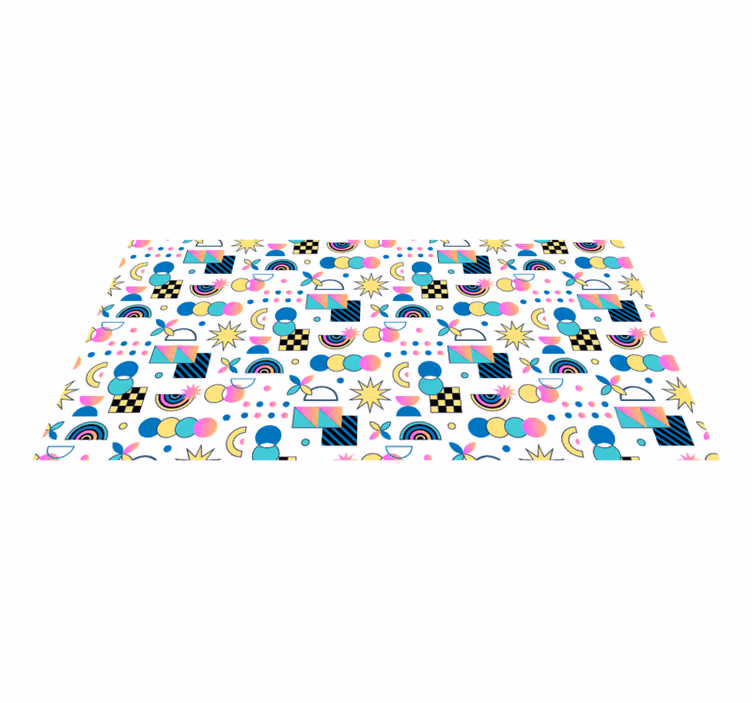 Lively elements geometric vinyl carpet - TenStickers