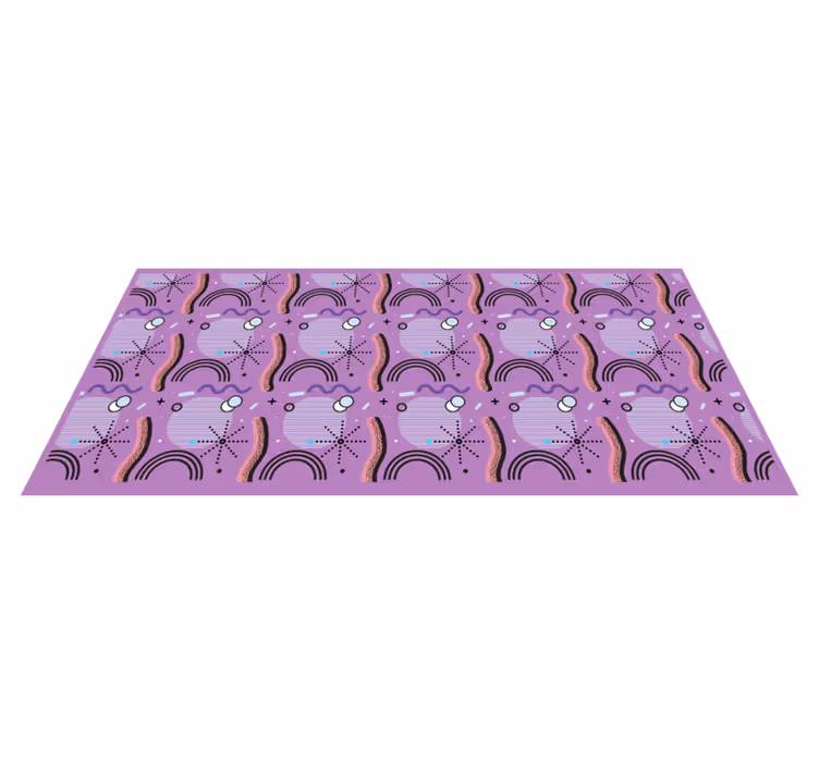Purple rainbow pattern kids vinyl carpet - TenStickers