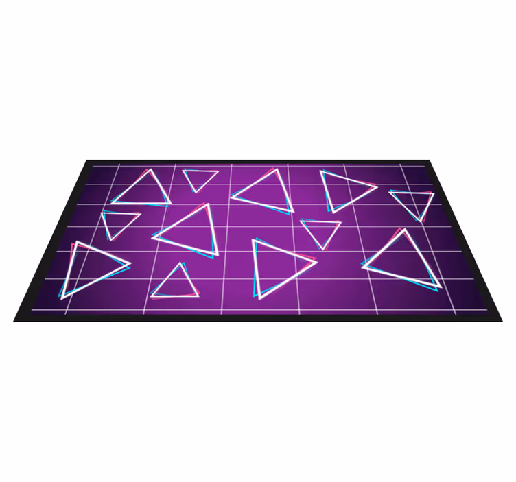 Vibrant Triangle Pattern geometric vinyl carpet - TenStickers