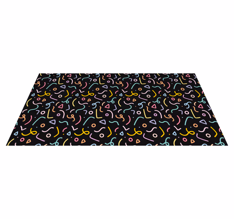 Colorful Abstract Swirls geometric vinyl carpet - TenStickers