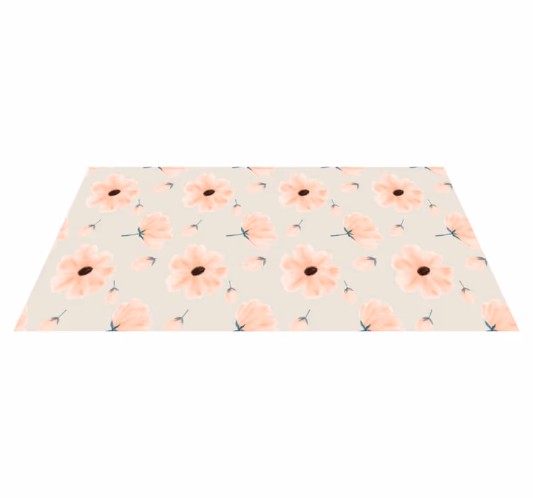 Gentle Motif floral vinyl carpet - TenStickers