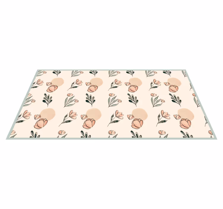 Floral vinyl carpet floral patterned shades - TenStickers
