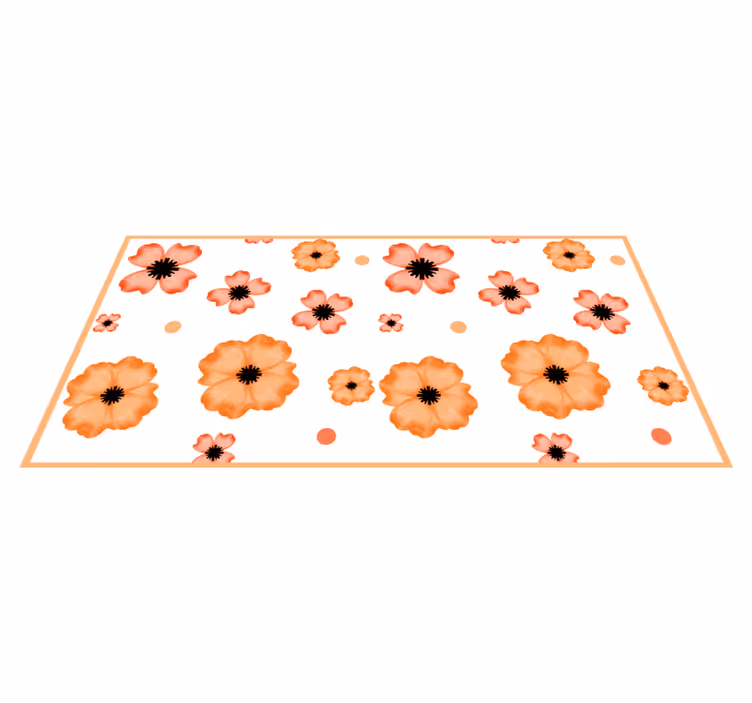 Patterned background floral vinyl carpet - TenStickers