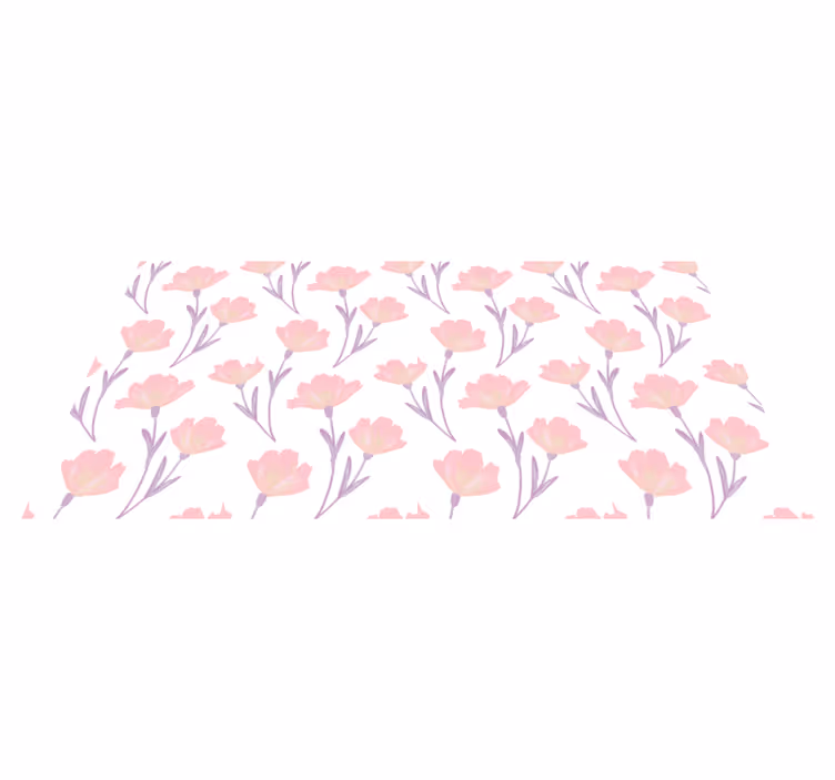 Soft floral patterns floral vinyl carpet - TenStickers