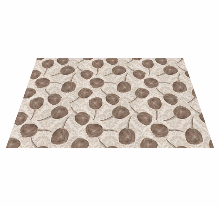 Gentle Botanical Motif floral vinyl carpet - TenStickers
