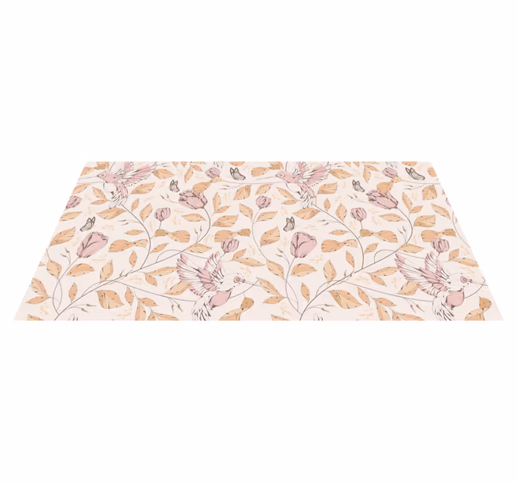 Pastel floral elegance entrance hall vinyl carpet - TenStickers