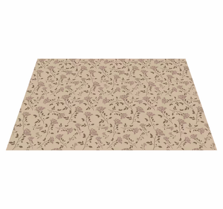 Delicate Botanical Element floral vinyl carpet - TenStickers