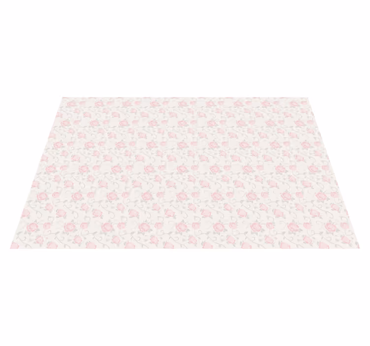 Delicate Rose Pattern floral vinyl carpet - TenStickers