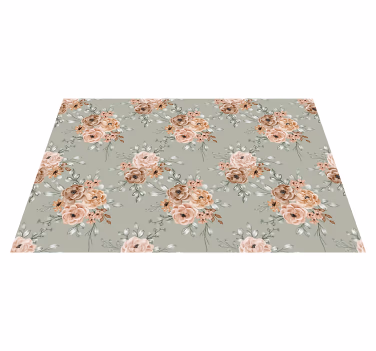 Pastel colors Pattern floral vinyl carpet - TenStickers