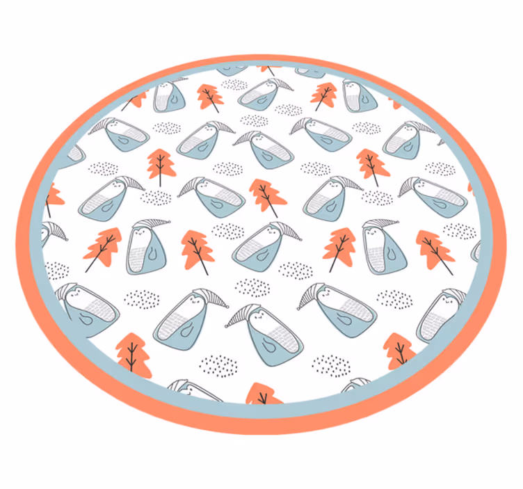 Cute Animal Pattern nursery vinyl carpet - TenStickers