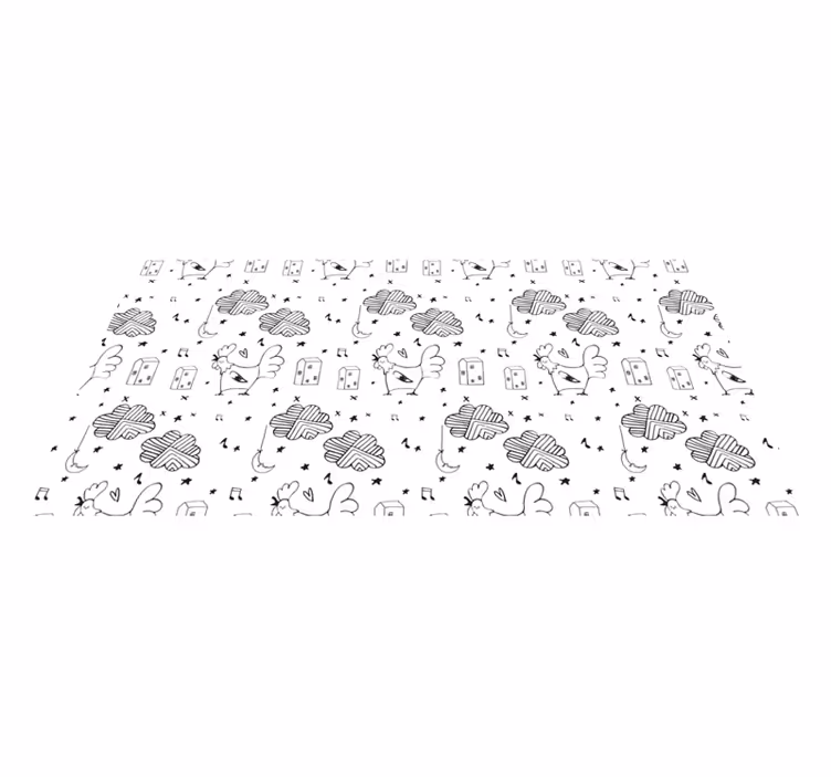 Minimalist poultry design kids vinyl carpet - TenStickers