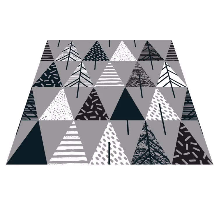 Stylised pine pattern nordic vinyl carpet - TenStickers