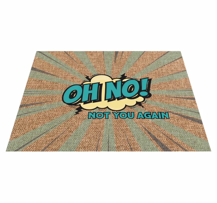 OH NO AGAIN custom vinyl carpet - TenStickers